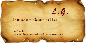 Lunczer Gabriella névjegykártya